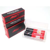 ถ่านชาร์จ AWT IMR 18650 สีแดงดำ 2600 mAh 50A แพคคู่ แถมกล่อง ของแท้ Code เช็คได้