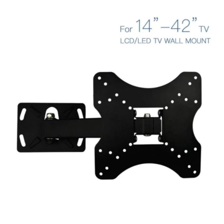 functional-single-arm-full-motion-tilt-swivel-led-tv-wall-mount-bracket-14-42-intl