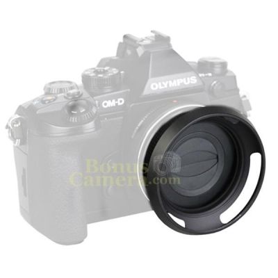 Z-O14-42II ฮู้ดสีดำและฝาปิดเลนส์อัตโนมัติ Olympus M.Zuiko ED 14-42mm F3.5-5.6 EZ Lens Hood+Auto Lens Cap
