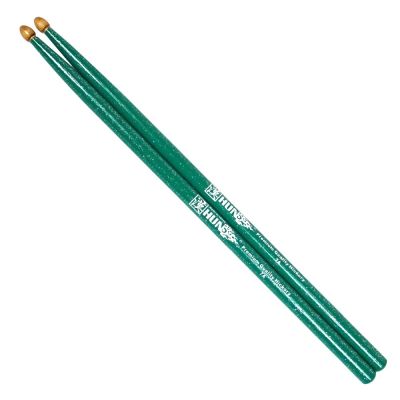 HUN ไม้กลอง 7A Hickory ลายประกายดาว 15.5" รุ่น HIC-7AST (สีเขียว)