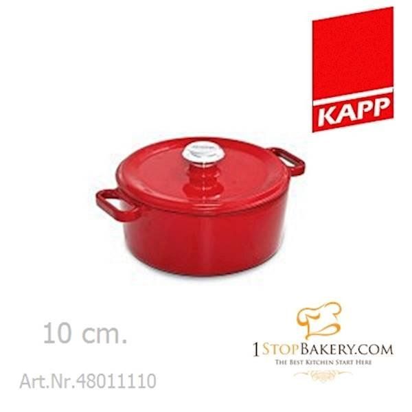 Cast iron Kapp Cast Iron Mini Pot Red 10 Cm. Art.Nr.48011110/หม้อเหล็กหล่อ