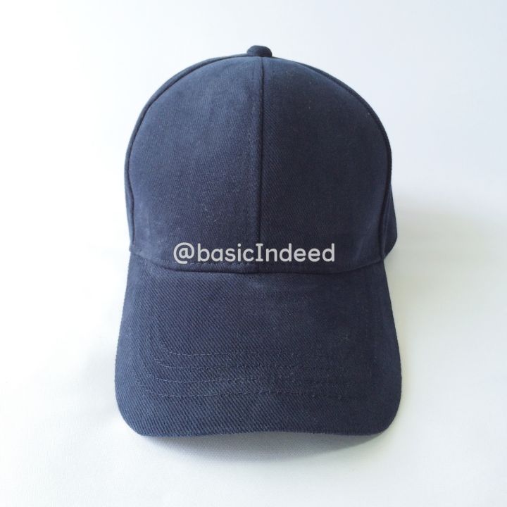 basic-indeed-หมวกแก๊ปสีพื้นทรงสวย-กรมท่า