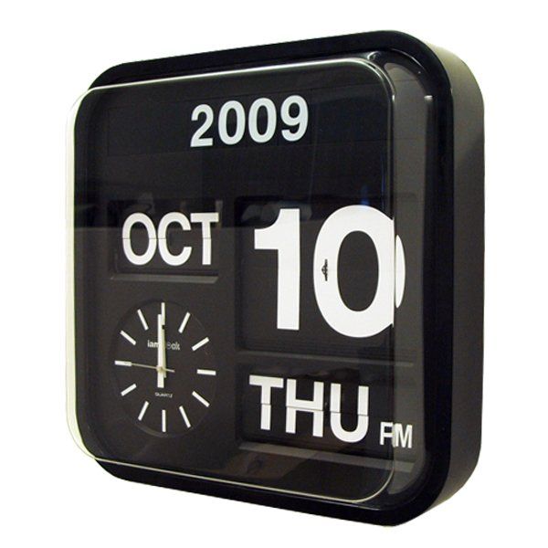 Iamclock Calendar Wall Clock - Black