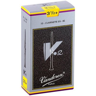 Vandoren ลิ้นบีแฟลต คลาริเน็ต รุ่น V-12 กล่องเทา เบอร์ 3.5+ (กล่องละ 10 อัน)