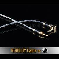 Nobility Mini 3.5 หัวตรง to mini 3.5 หัวแอล รุ่น Shark (OCC Silvering) ความยาว 1.5เมตร - สีเงิน