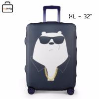 จัดส่งฟรี!! Luggage Cover ผ้าคลุมกระเป๋าลาย Mr. Bear Size XL สำหรับกระเป๋า 32"