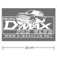 สติ๊กเกอร์แต่งรถ D-Max FAN CLUB  (สีขาว)