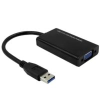 สาย usb 3.0 To ออกจอ VGA Female display converter HD 1080P (Black)