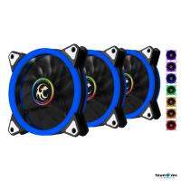 Tsunami Double Riing series Dual-Rim LED Series 12 cm Fan Multi Color Edition X3 pcs