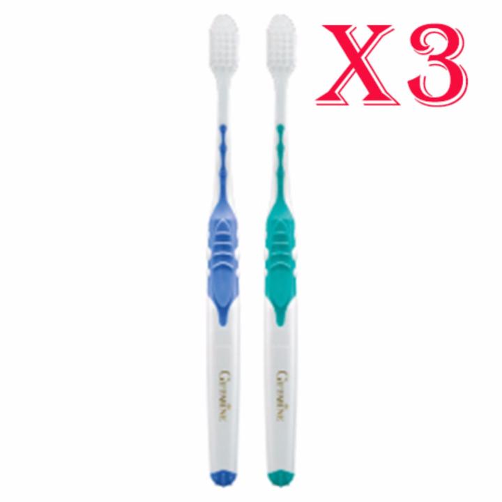 กิฟฟารีน แปรงสีฟัน ดับเบิล แอคทีฟ หัวแปรงเรียวเล็ก– สีฟ้า+เขียว (ขนแปรงนุ่มมากเป็นพิเศษ)  2 ชิ้น 40 g. 3 แพ็ค