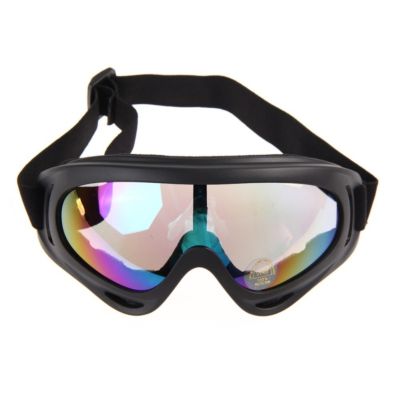 G2G แว่นตากันแดด กันฝุ่น สำหรับขี่มอเตอร์ไซค์ จักรยาน หรือ เล่นกีฬากลางแจ้ง กรอบดำ มีสายรัด เลนส์สีมัลติ จำนวน 1 ชิ้น