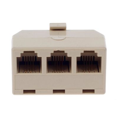 RJ11 1-to-3 Male to Female 4-core Splitter Coupler Connector Adapter (Intl)