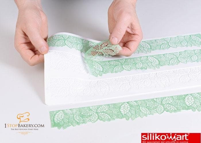 Silikomart Trd04 Leaves White Tricot Decor 400x200 Mm. / พิมพ์ซิลิโคน