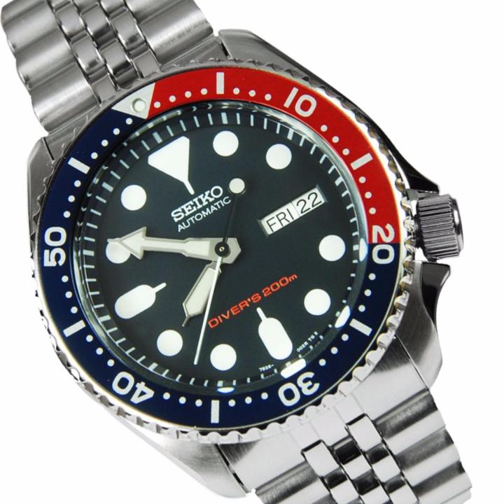 seiko-watch-diver-silver-stainless-steel-case-สเตนเลสสตีล-mens-skx009k2-blue