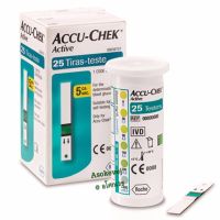 แผ่นวัดน้ำตาล Accu-Chek Active 25 ชิ้น (1กล่อง)