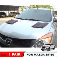 ตัวแปะจมูกฝากระโปรงหน้า สำหรับรถ Mazda BT-50 BT-50 Pro ปี 2012-2015 สีดำด้าน