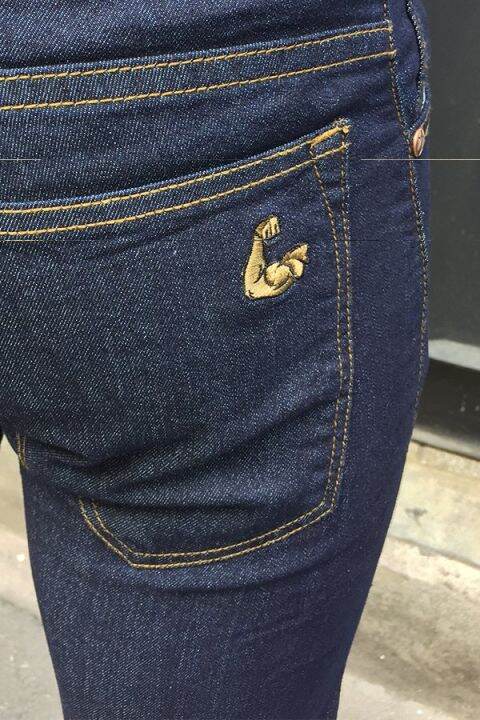 golden-zebra-jeans-กางเกงยีนส์-ทรงเดฟ-รุ่น-ผ้ายืดปักเดฟบลู-430-db-blue