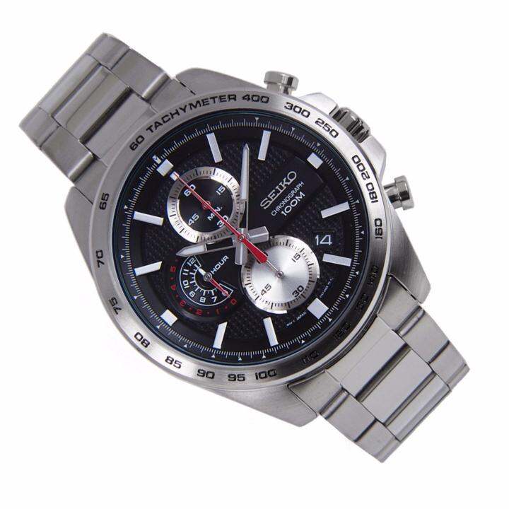 seiko-sport-นาฬิกาข้อมือผู้ชาย-chronograph-เรือนสแตนเลสหน้าปัดดำ-รุ่น-ssb255p1-black