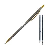 OHTO Pen JAPAN ปากกาลูกลื่น Slim Line NBP-5B5 0.5 (Pearl Silver) + ไส้ปากกาลูกลื่น 0.5 (Black) 2 ชิ้น