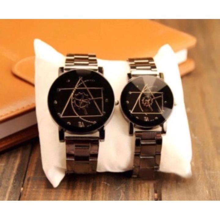 magic-watch-นาฬิกาข้อมือคู่ชายหญิง-หนึ่งคู่ได้สองเรือน-รุ่น-m994-black-แถมซองนาฬิกาสุดหรู