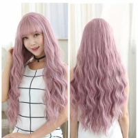 Cala wigs วิกผมหน้าม้าซีทรูมีหนังหัว 9146  สีชมพูม่วง  ส่งในไทย