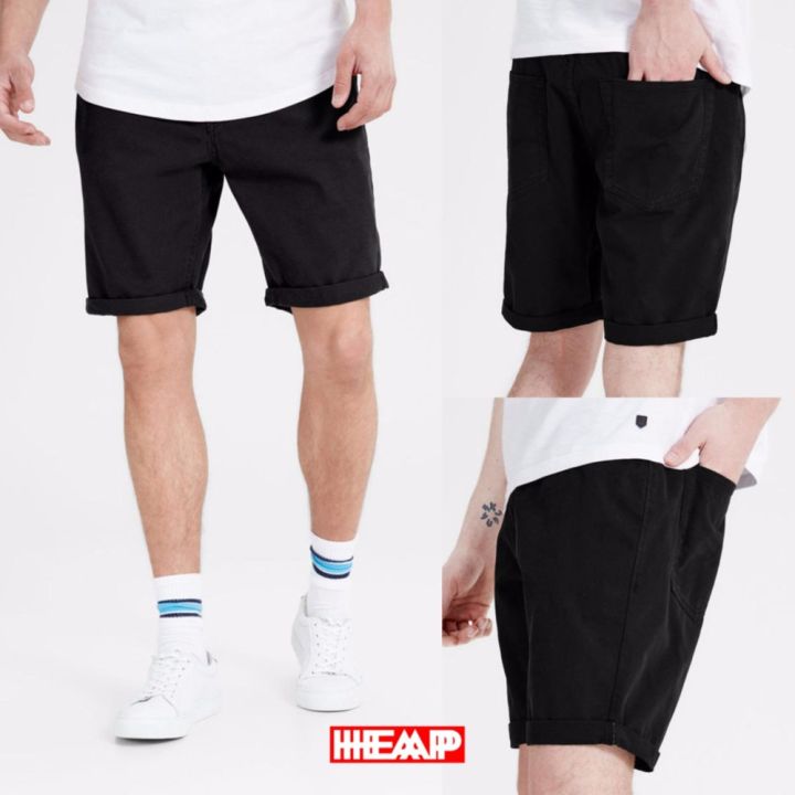 กางเกงขาสั้น-heap-รุ่น-05-สีดำ-100-cotton-ส่งตรงจากโรงงาน