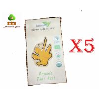 Lumlum Organic Thai Herb:Organic Dried Ginger 100%   6 grams 5 boxes  ขิงอบแห้งอินทรีย์ 100% 6 กรัม 5 กล่อง