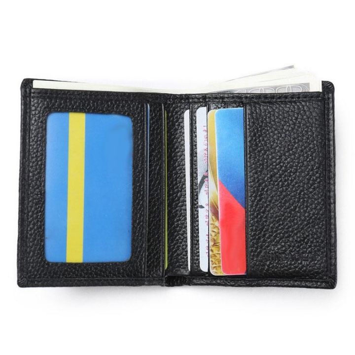 amart-แฟชั่นเกาหลีผู้ชายขนาดเล็กกระเป๋าสตางค์หนังแท้-ultra-กระเป๋าสตางค์แบบบาง-mini-เงินซองใส่บัตรกระเป๋าสตางค์ของขวัญ-intl