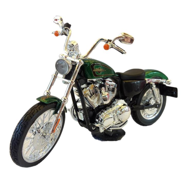 rctoystory-โมเดล-รถมอเตอร์ไซค์-harley-davidson-2013-xl-1200v-seventy-two-1-12-สีเขียว