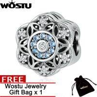 WOSTU เงิน 925 เกล็ดหิมะความลึกลับของดอกไม้พราวเสน่ห์สร้อยข้อมือ DIY อินเทรนด์เครื่องประดับของขวัญ ZBSCC247