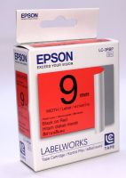 EPSON LABELWORKS / TAPE อักษรดำบนพื้นแดง