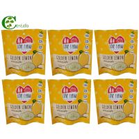 เลิฟฟาร์ม เลมอนอบแห้ง ไม่ขมรสกลมกล่อมทานได้ทั้งชิ้น 30 กรัม 6 ถุง Love Farm Golden Lemon, high fiber, 0% fat, 0%cholesterol 30 grams 6 sachets