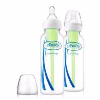 Dr.Browns : DRBSB82006 ขวดนม8 oz / 250 ml PP Narrow-Neck "Options" Baby Bottle, 2pk.(White)