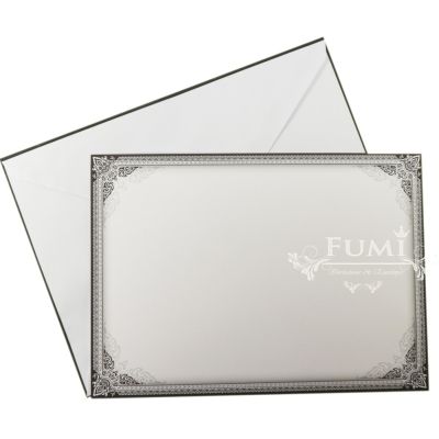 Fumi การ์ดงานศพ ฌาปนกิจศพ การ์ดเปล่า หน้าเดียวพร้อมซอง 5x7 นิ้ว 100 ชุด