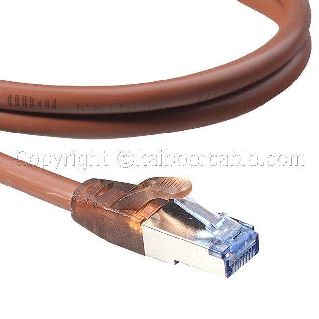 kaiboer-สายแลน-lan-cat7-rj45-sstp-ethernet-network-cable-brown-ยาว-15เมตร