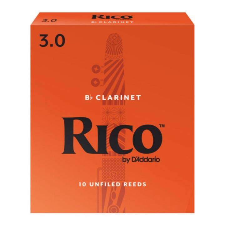 rico-ลิ้นบีแฟลต-คลาริเน็ต-กล่องส้ม-bb-clarinet-reeds-orange-box-no-3-กล่องละ-10-อัน