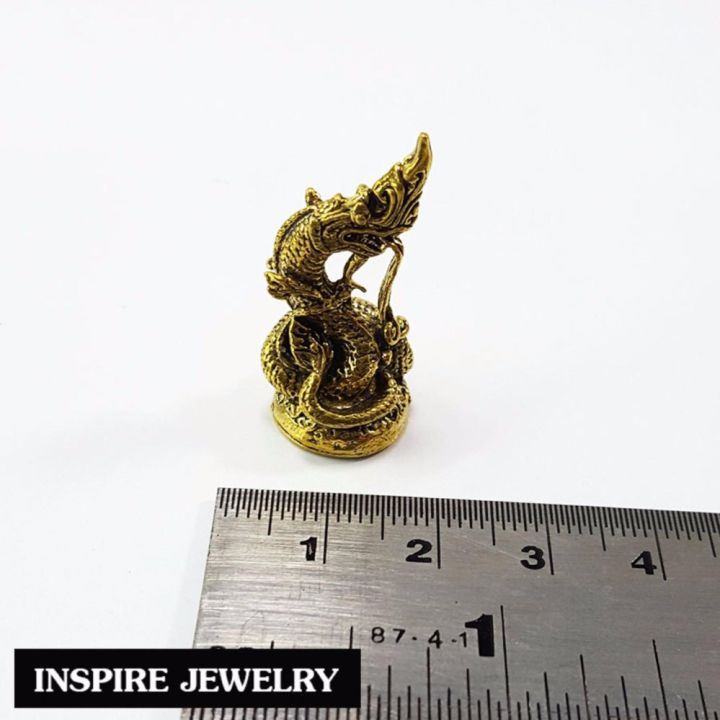 inspire-jewelry-พญานาคทองเหลือง-จิ๋ว-2cm-นำโชค-เสริมดวง