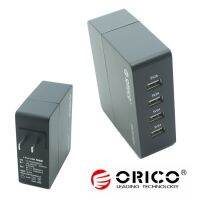 ORICO DCA-4U-BK by 9FINAL USB Charger 4 port สีดำ จ่ายไฟ 31 watts ประกัน 2 ปี (2 Amp -2 ช่อง , 1 Amp -2 ช่อง)