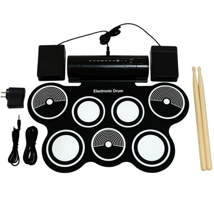 paramount-กลองไฟฟ้าแบบพกพา-4-กลอง-3-แฉ-รุ่น-w759-portable-electronic-drum-kit-ฟรีอุปกรณ์ครบเซ็ต