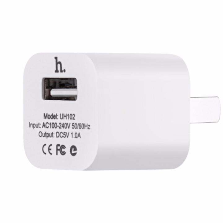 hoco-อะแดปเตอร์ชาร์จไฟ-hoco-uh102-smart-charger-1-usb-1a-สีขาว