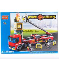 ProudNada Toys ของเล่นเด็กชุดตัวต่อเลโก้รถดับเพลิง(กล่องใหญ่สุดคุ้ม) HSANHE FIRE RESCUE 396 PCS 6556