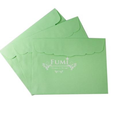 Fumi ซองการ์ดแต่งงาน 5.25x7.25 นิ้ว 200 ซอง ฝาโค้งหยัก (สีเขียว)