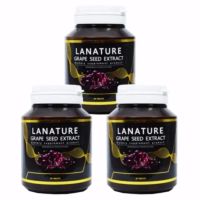 Lanature Grape Seed ลาเนเจอร์ สารสกัดจากเมล็ดองุ่น ทานทุกวัน ฝ้า กระ จางลง ผิวพรรณดีจากภายใน (30 เม็ด x 3 กระปุก)