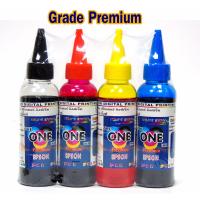 หมึกเติม EPSON อิงค์เจ็ท หมึก refill ตรา THE ONE ขนาด 100 ml. สี BK/C/M/Y จำนวน 4 ขวด เกรด Premium