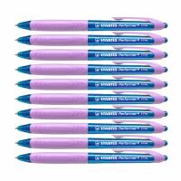 STABILO Performer+ ปากกาลูกลื่นเจล หัวปากกา Extra Fine 0.35 mm. ชุด 10 ด้าม - Blue/Light Lilac