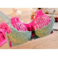 Selected Brassiere drying โครงพลาสติกแขวนชุดชั้นใน ที่แขวนชุดชั้นใน โครงพลาสติกแขวนบรา ไม้แขวนชุดชั้นใน - สีชมพู