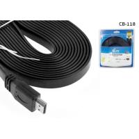 GLINK HDMI สาย HDMI M / M 3 เมตร 1080P V1.4 สายแบน สีดำ