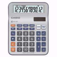 Casio Calculator เครื่องคิดเลข  คาสิโอ รุ่น  MC-12M แบบเงินทอน 12 หลัก สีเทา