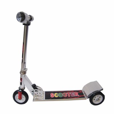 Scooter สกู๊ตเตอร์  scooter ขาไถ  3 ล้อใหญ่ มีโช๊ค อลูมิเนียม แฮนนิ่ม รับประกัน รับน้ำหนักได้ 100 กก.(สีเงิน)