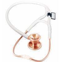 MDF Stethoscope Classic Cardiology -หูฟังทางการแพทย์ Classic CardiologyDual Head Stethoscope - with Stainless Steel Chestpiece and Headset - Rose Gold White MDF797RG#29 (สีขาว)